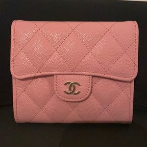 Brand new Chanel Classic Small Flap Wallet in Pink Comes with bag and box